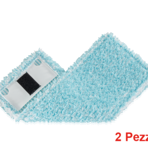 Jeffbaubl 4 Testine Di Ricambio Per Mocio Rotondo Leifheit Clean Twist – Microfibra Bianco/Blu – Diametro 15,5 Cm